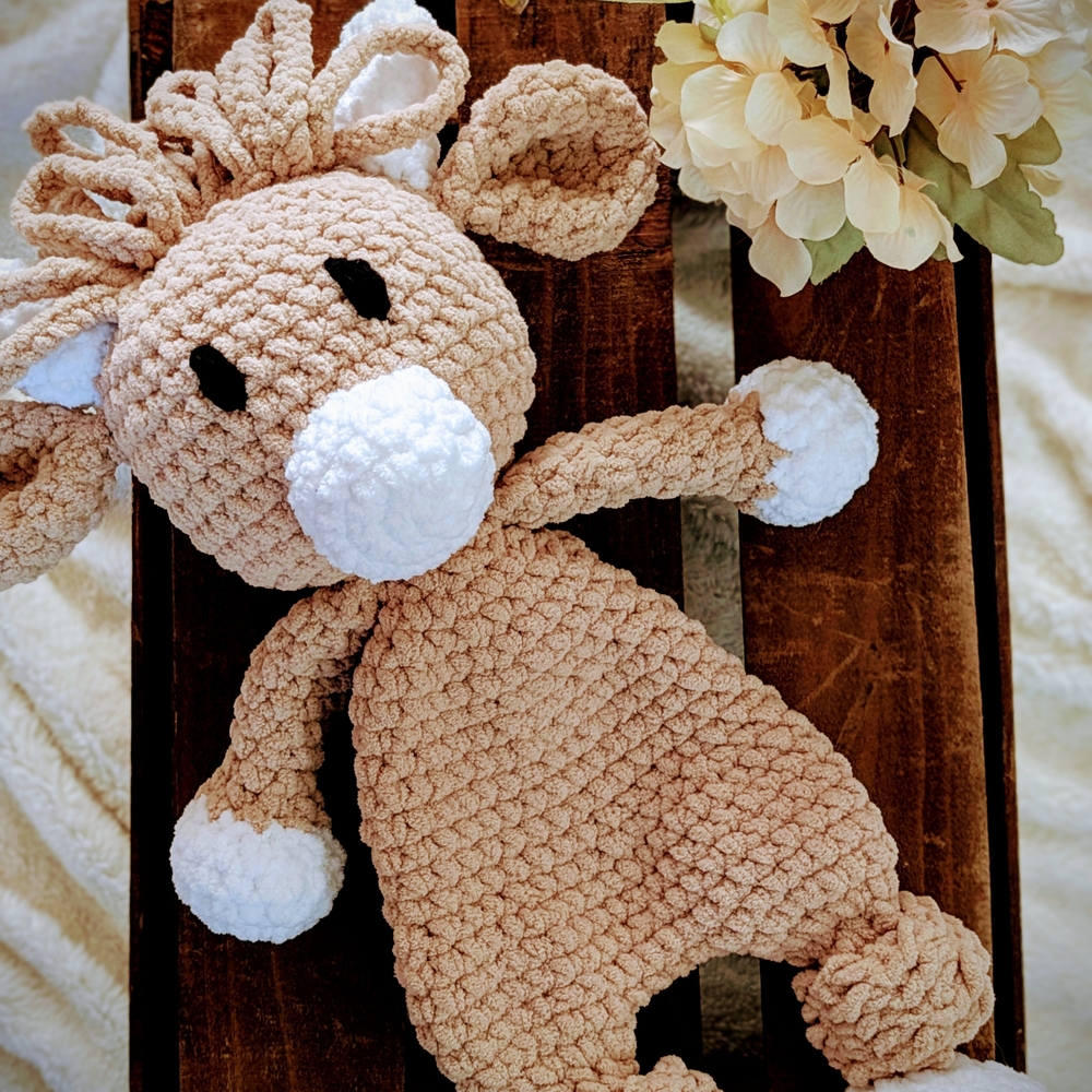 Plush Tan and White Stuffed Animal